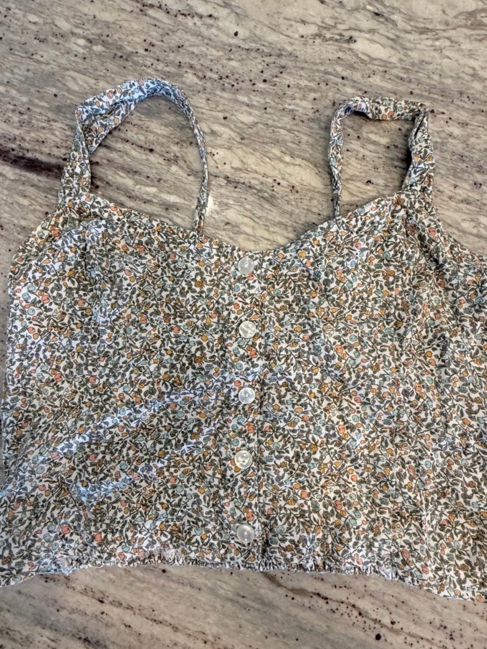 abercrombie fitch crop top XL Floral
